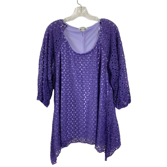 dressbarn Tops - Dressbarn Women's Knitted Purple & Lavender Top